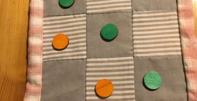 Juego tres en raya patchwork