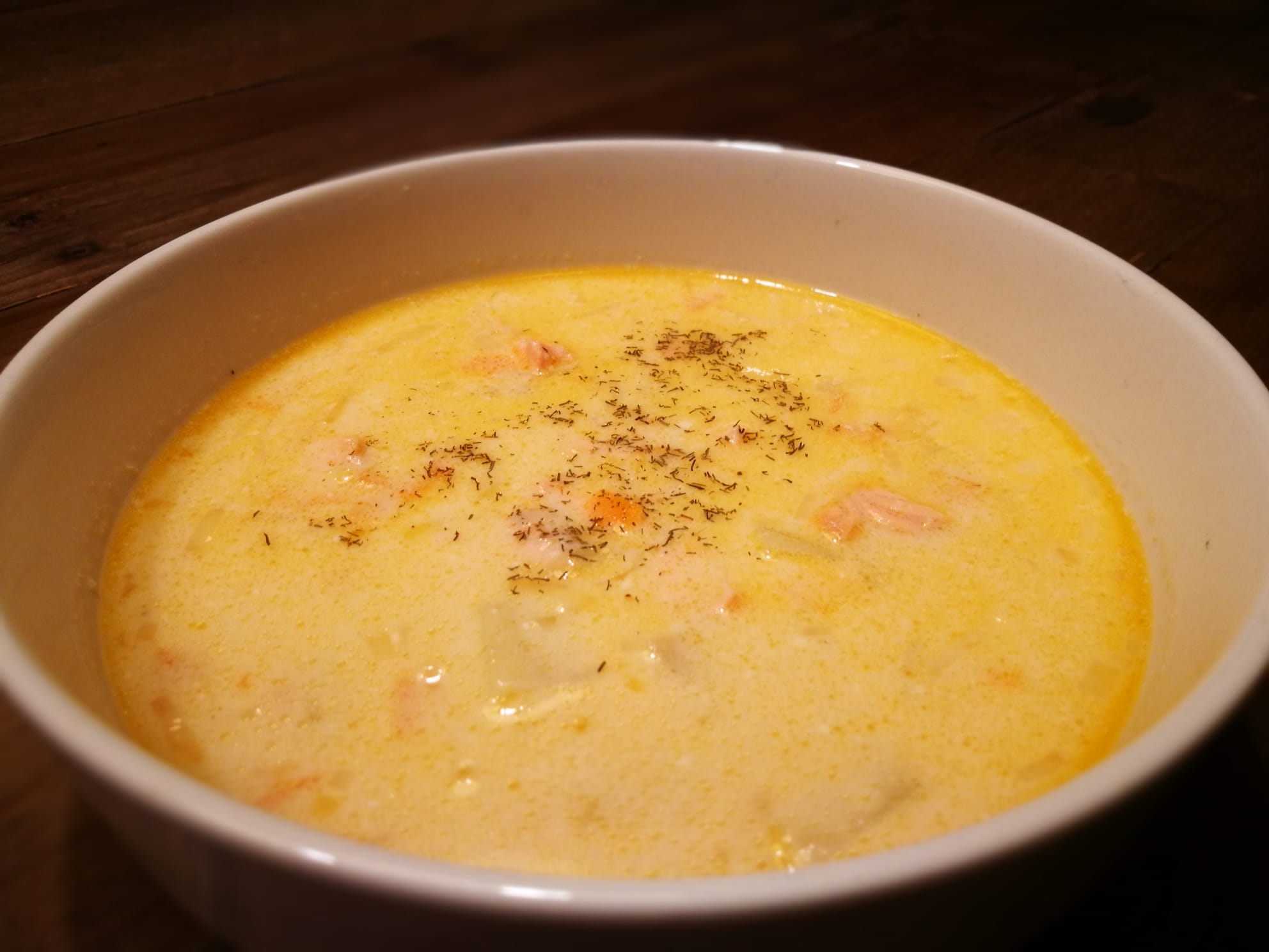 Receta de sopa de Salmón Finlandesa sin gluten | Trocitos de vida