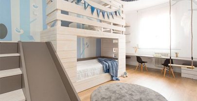 Toboganes en habitaciones infantiles